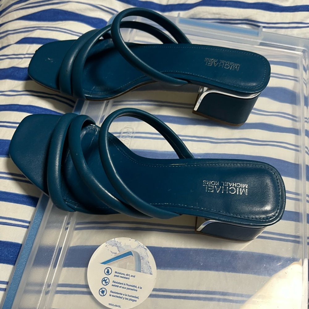 Michael Kors blue Strappy Heels